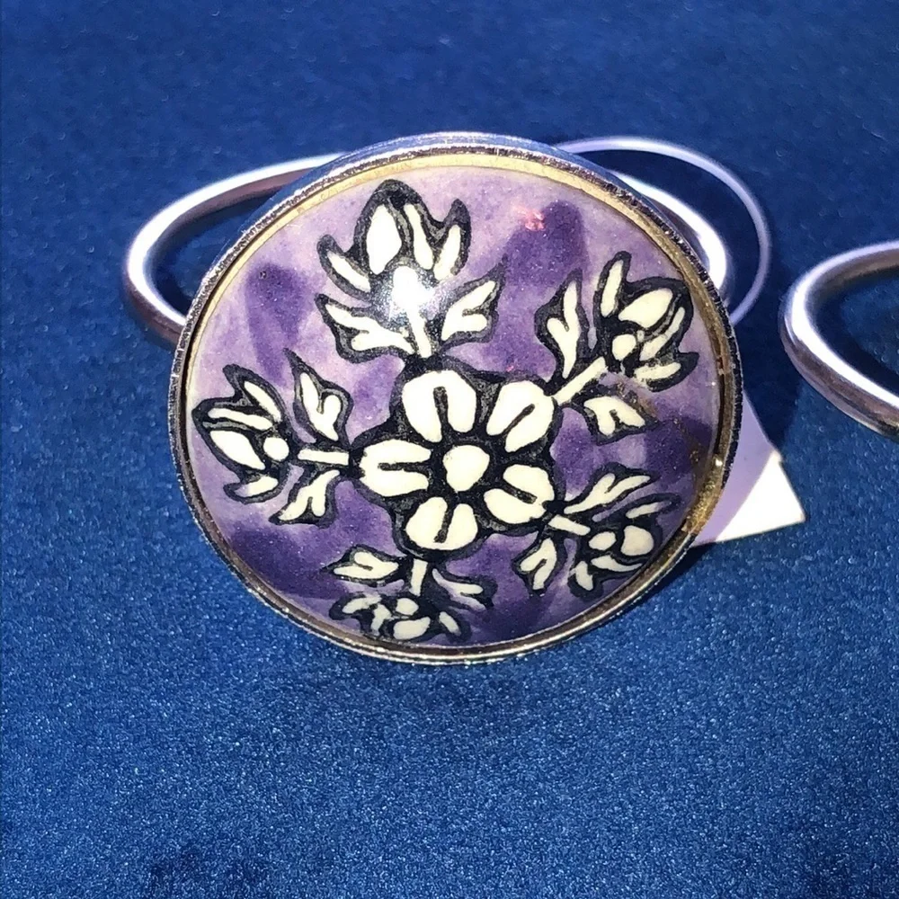 NWT World Market Napkin holders set of 4 purple
